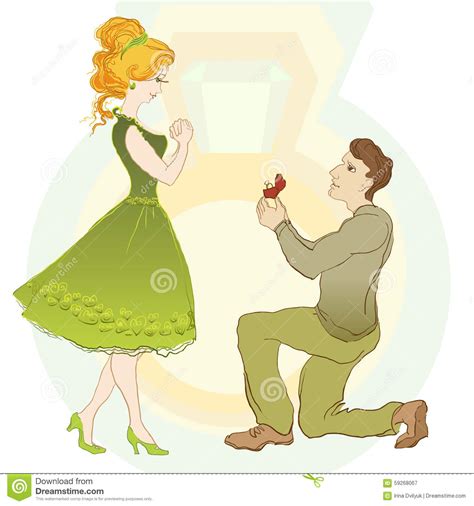 Work marriage into your conversations to get a sense of whether proposing is a good idea. Marriage Proposal. Man Give Ring To His Girl Stock Vector - Illustration of moment, girl: 59268067