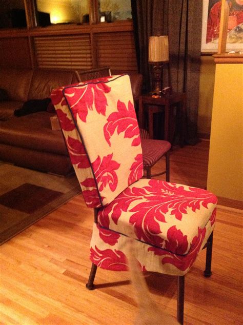 Change up your home decor with slipcovers for your chairs. Dining chair after..slipcovered | Dining chairs, Chair ...