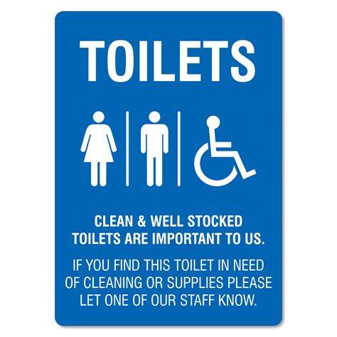Toilet Sign Clean And Well Stocked Message The Signmaker