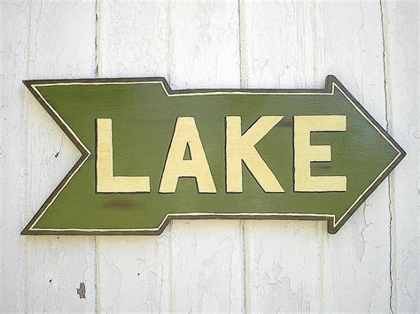 Lake Cottage Decorations Lake Sign Rustic Lake House Cabin
