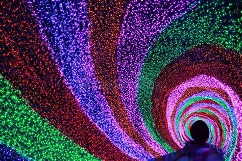 Rainbow Light Tunnel Stock Image Image Of Vivid Sparkle 48610255