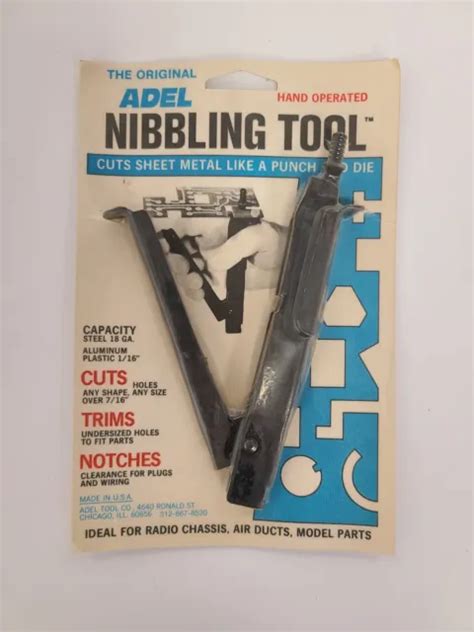 Adel Tool Co Nibbling Tool Trim Notch Cut Sheet Metal 18 Gage Steel 1