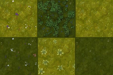 Hand Painted Grass Textures Tileable