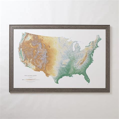 Topographic Usa Wall Map Map Wall Art Wall Maps Unique Art Prints