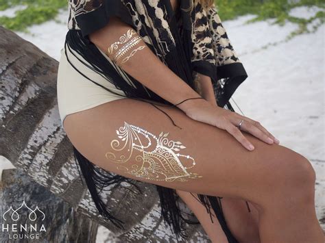 Burning Man Costuming Idea Henna Inspired Thigh Tattoo