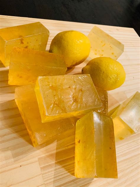 Organic Lemongrass Scented Glycerin Bar Soap With Fresh Lemon Zest