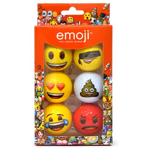 Buy Emoji Official Novelty Fun Golf Balls 6 Pack Choose Your Online