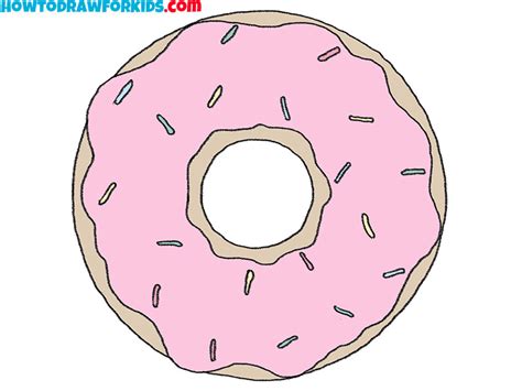 How To Draw A Donut Easy Drawing Tutorial For Kids