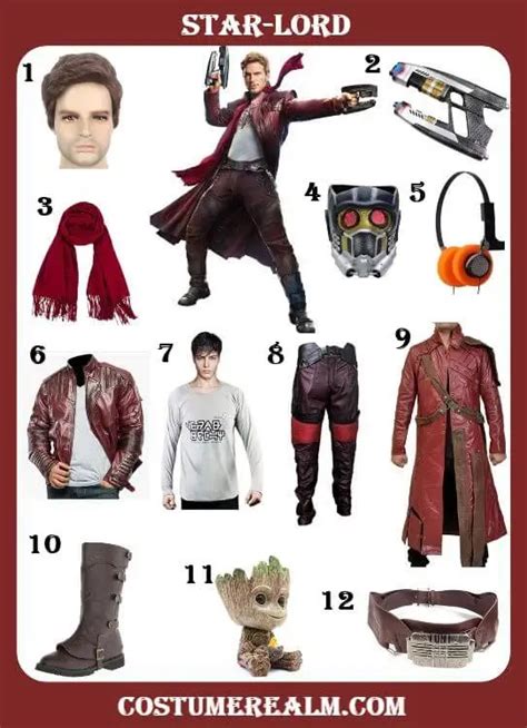 Guardians Of The Galaxy Star Lord Cosplay Costume Peter Quill Costume