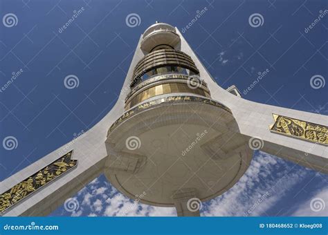 Ashgabat Neutrality Monument Tripod Turkmenistan Editorial Photography