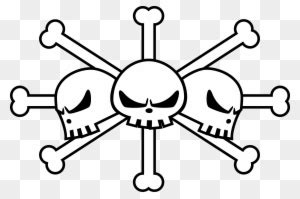 Blackbeard Pirate Flag By Wolowizzard One Piece Jolly Roger Free Transparent Png Clipart