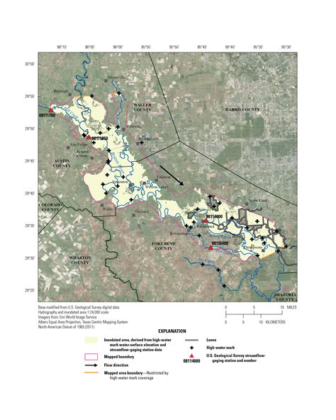 Hurricane Harvey Flood Inundation Map Of Upper Brazos River Us
