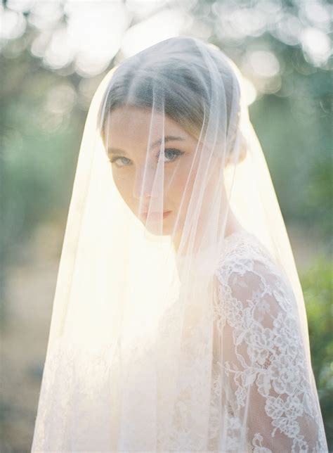 Backlit Bridal Portrait Blonde With Lace Dress Veil Jen Huang Los