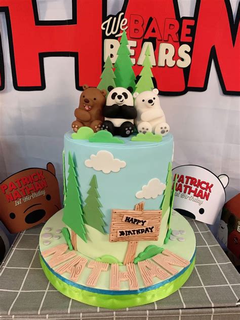 We Bare Bears Cake | Bear party, Bare bears, We bare bears