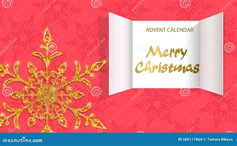 Christmas Advent Calendar Door Opening Stock Vector Illustration Of