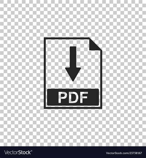 Pdf File Document Icon On Transparent Background Vector Image