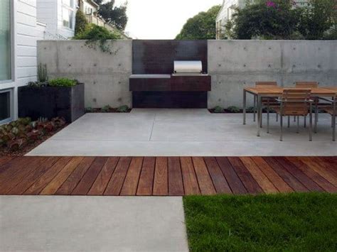 How to make an impact with a tiny terrace or a prodigious patio. 60 Concrete Patio Ideas - Unique Backyard Retreats