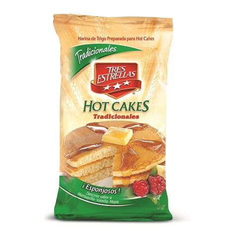 Harina Para Hot Cakes Tres Estrellas Sabor Mantequilla Vainilla Y Maple