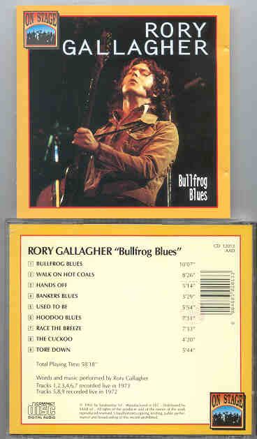 Rory Gallagher Bullfrog Blues On Stage Recs Live 1972 1973