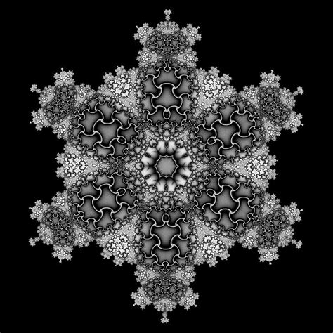 A Series Of Snowflakes Subblue Fractal Art Macro Photography
