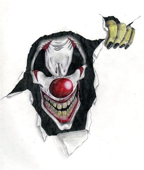 Drawing Demon Joker Clown Evil Clowns Drawings Scary Tattoos Face