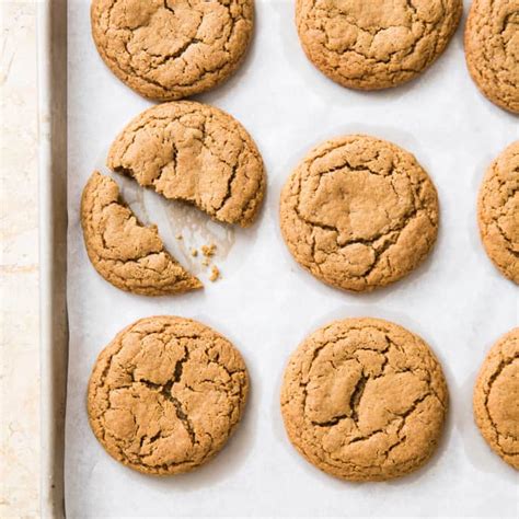 · these sugar cookies are chewy in the middle and a little crunchy on the outside. Molasses Spice Cookies (Reduced Sugar) | America's Test Kitchen