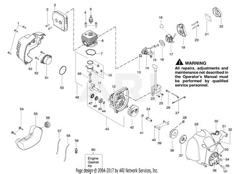 Poulan P1500 Gas Trimmer Parts Diagram For Engine