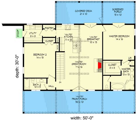 Southern Ranch Plan With Walk Out Basement 68694vr Architectural