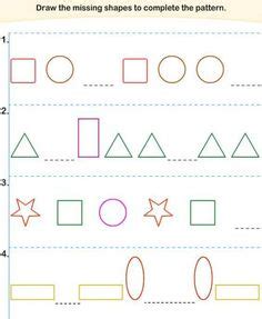 identifying shapes ideas   pattern worksheet math patterns