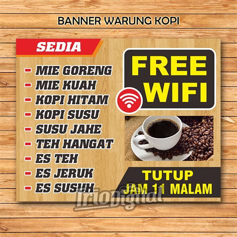 .10 contoh desain spanduk warung kopi free wifi arif , dianpro: Contoh Desain Spanduk Warkop - Brosur dan Spanduk