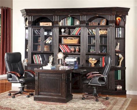 Dream home libraries the room that extends beyond four, infinity furniture library wall unit louis xvi inlv set3, huntington home office writing desk 3pc library, achieving the perfect library stylish living, dream office small home libraries home library rooms. Parker House Venezia Home Office with Peninsula Desk PH ...