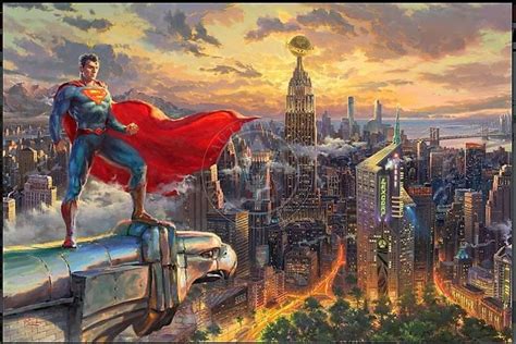 Untitled Thomas Kinkade Metropolis Superman