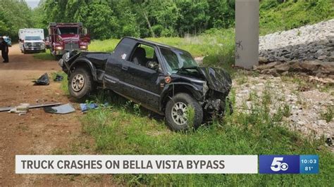 truck flies off i 49 overpass one passenger airlifted to a hospital youtube