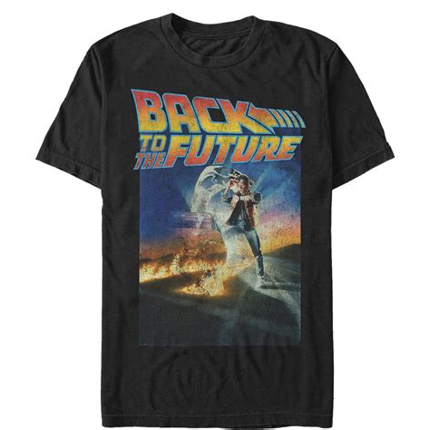 Mens Back To The Future Retro Marty Mcfly Poster Short Sleeve