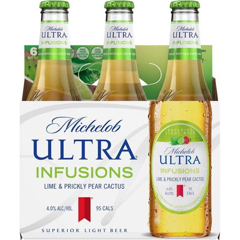 Michelob Ultra Infusions Lime And Prickly Pear Cactus Light Beer 6pk12