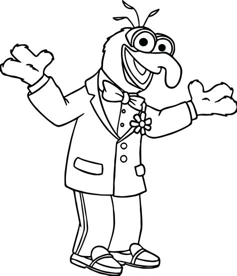 Beaker Muppet Coloring Pages Sketch Coloring Page