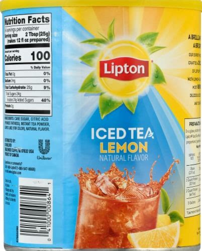 Lipton Lemon Sweetened Iced Tea Mix 472 Oz Kroger