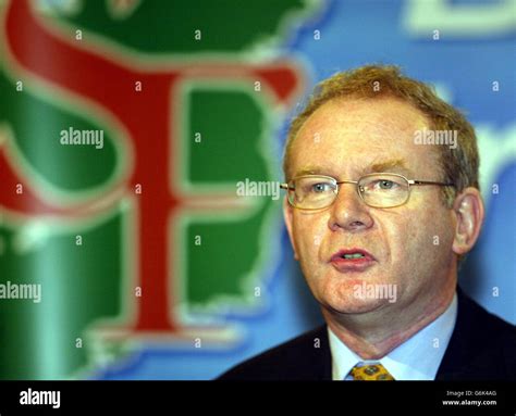 Martin Mcguinness Of Sinn Fein Speaking At An Election Press Conference In Belfast Northern