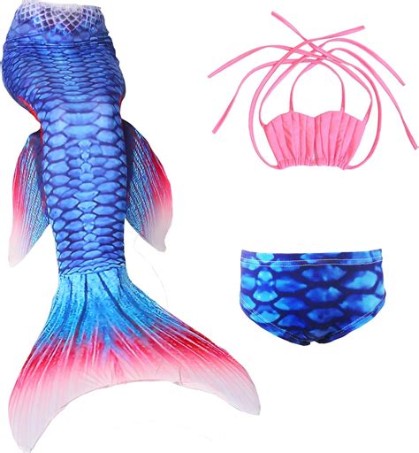 Kakawayi Girl S Mermaid Tail Swimsuit Bathingsuit Sea Maid Bikini No