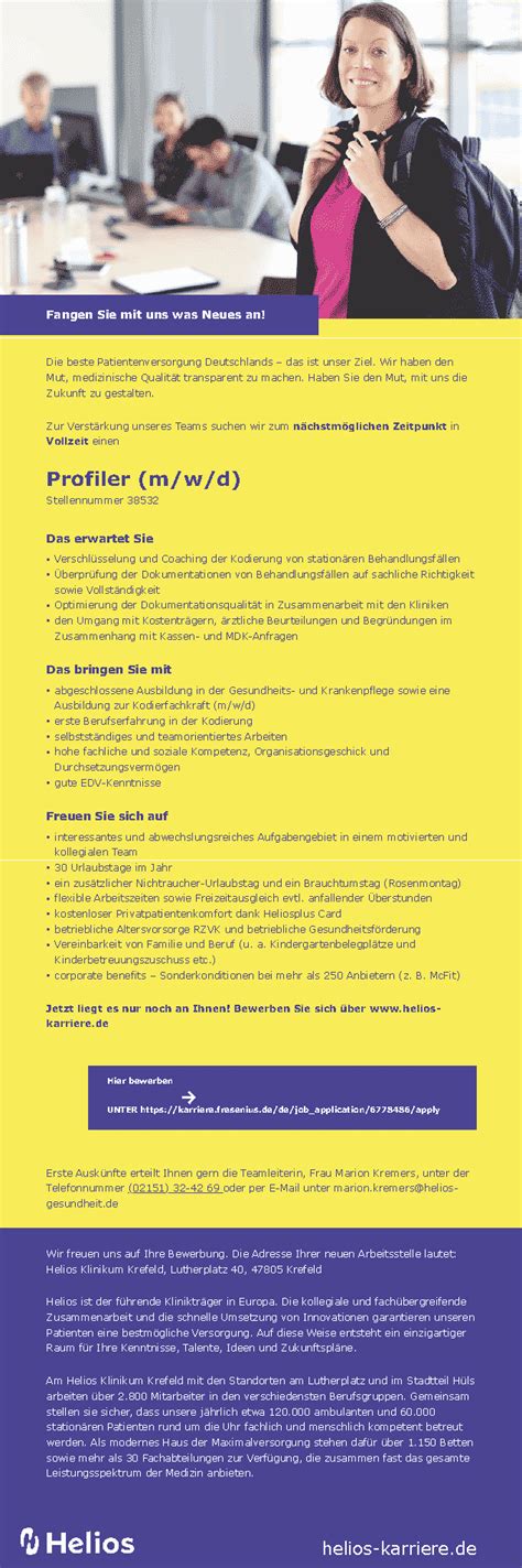Helios klinikum krefeld in lutherplatz 40, 47805 krefeld | alle wichtigen informationen finden sie auf der helios klinikum krefeld. Profiler m/w/d Helios Klinikum Krefeld myDRG