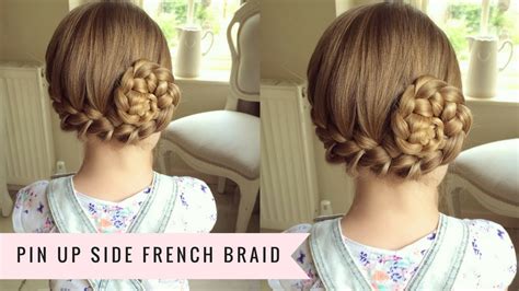 Pin Up Side French Braid By Sweethearts Hair Youtube