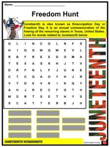 Juneteenth Facts, Worksheets & Historical Information For Kids