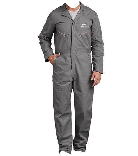 Cotton Long Sleeve Coveralls Coverall Suit Gray Boiler Suite Gray
