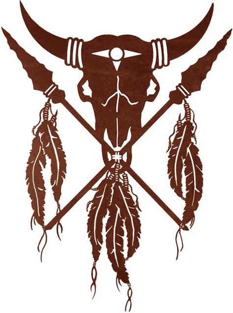 Native American Buffalo Skull 42 Southwest Metal Wall Art Inspired