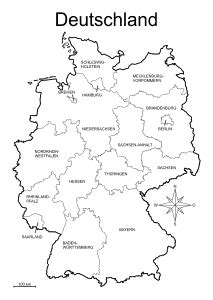 Hier finden sie einfache landkarten von deutschland. Landkarten drucken mit Bundesländern, Kantonen ...