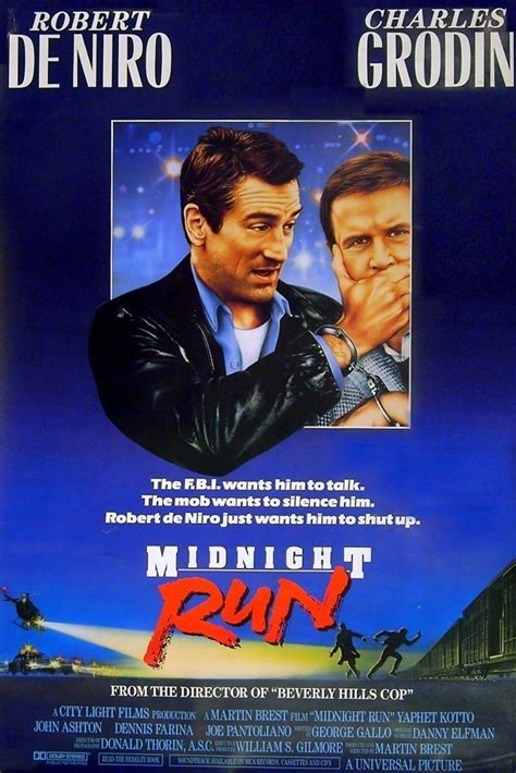 Charles grodin, dennis farina, joe pantoliano and others. MIDNIGHT RUN (1988) | Movie lover, Movie posters, Comedy films