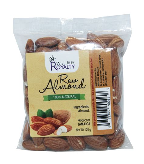 Almonds Pack Of 12 60 Grams Wise Buy Royalty