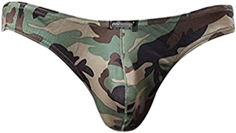 men s cool camouflage thong sexy underwear camo pouch triangle hot low rise men s thong g string