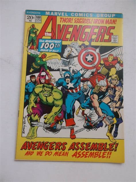 Marvel Avengers 100 Thomassmith 100th Anniversary Issue 1972 Vf