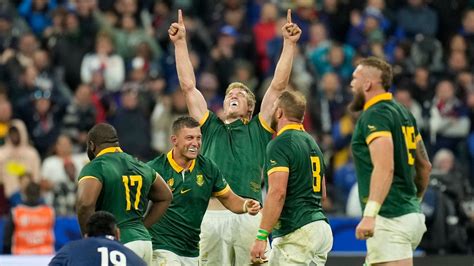 Rugby World Cup Quarter Finals South Africa Defeat France In Paris